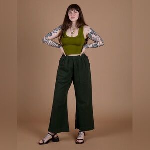 Big Bud Press - Action Pants in Swamp Green - Wide Leg